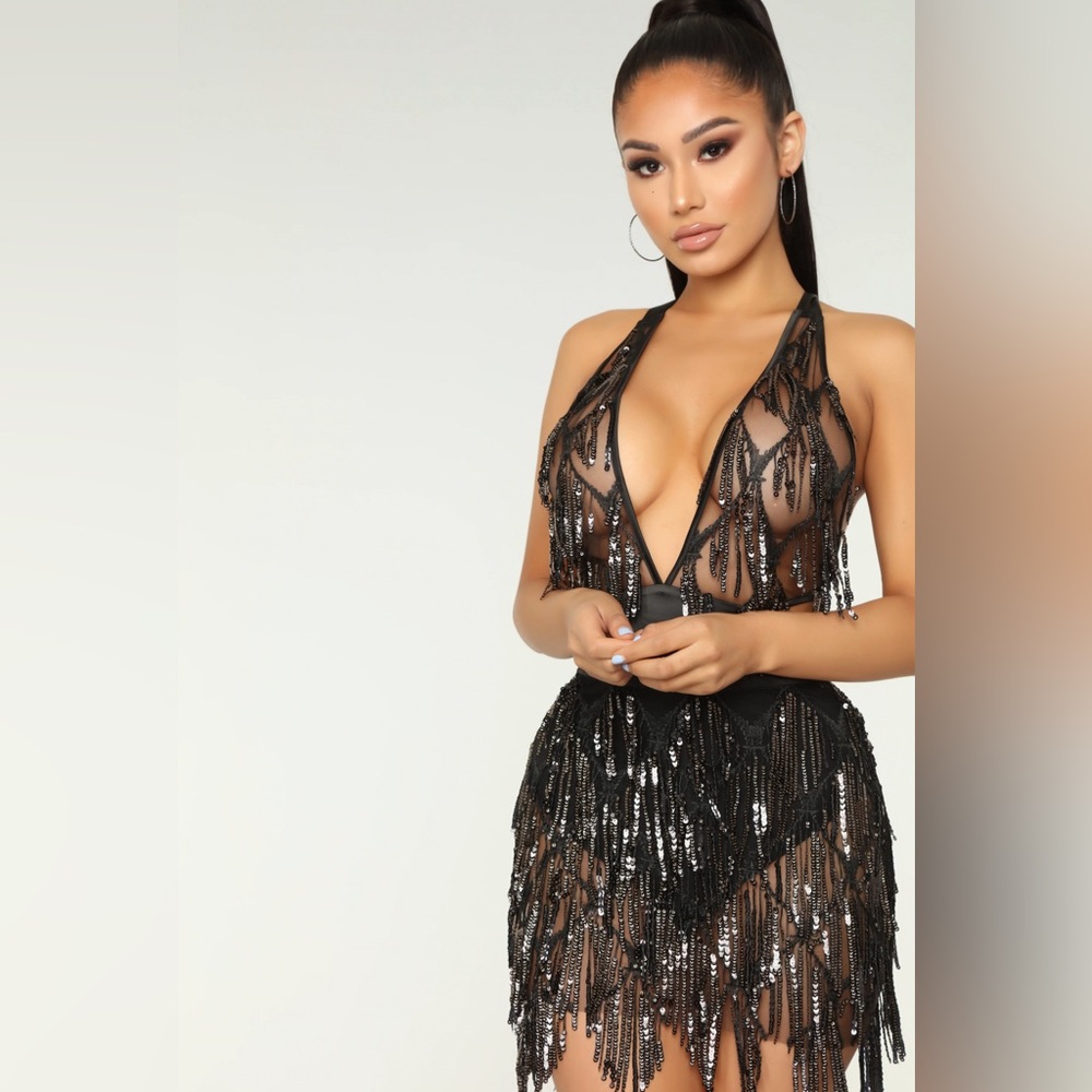 Sequin mini dress